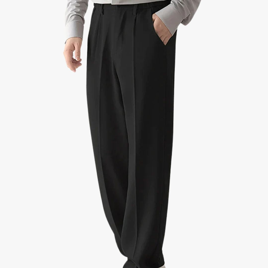 Miles & Luna | Relaxed Fit Draped Formal Pants for Men