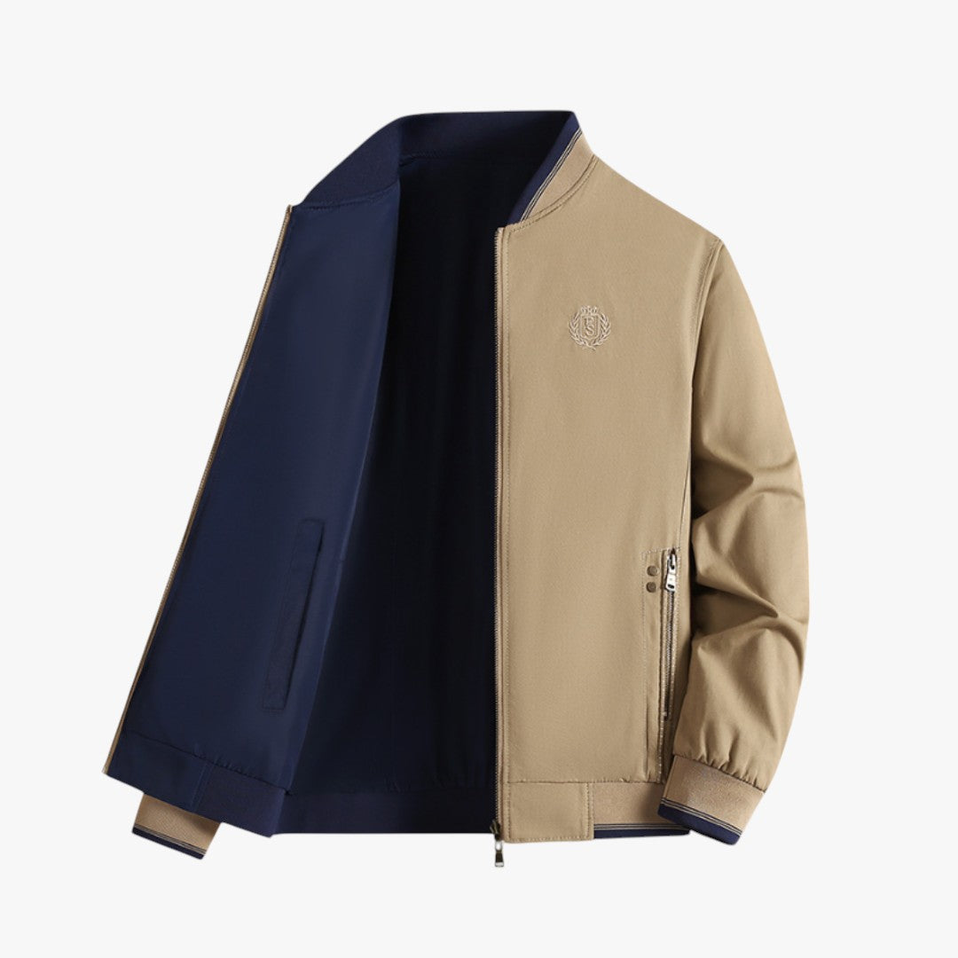 Miles & Luna Reversible Formal Bomber Jacket for Men