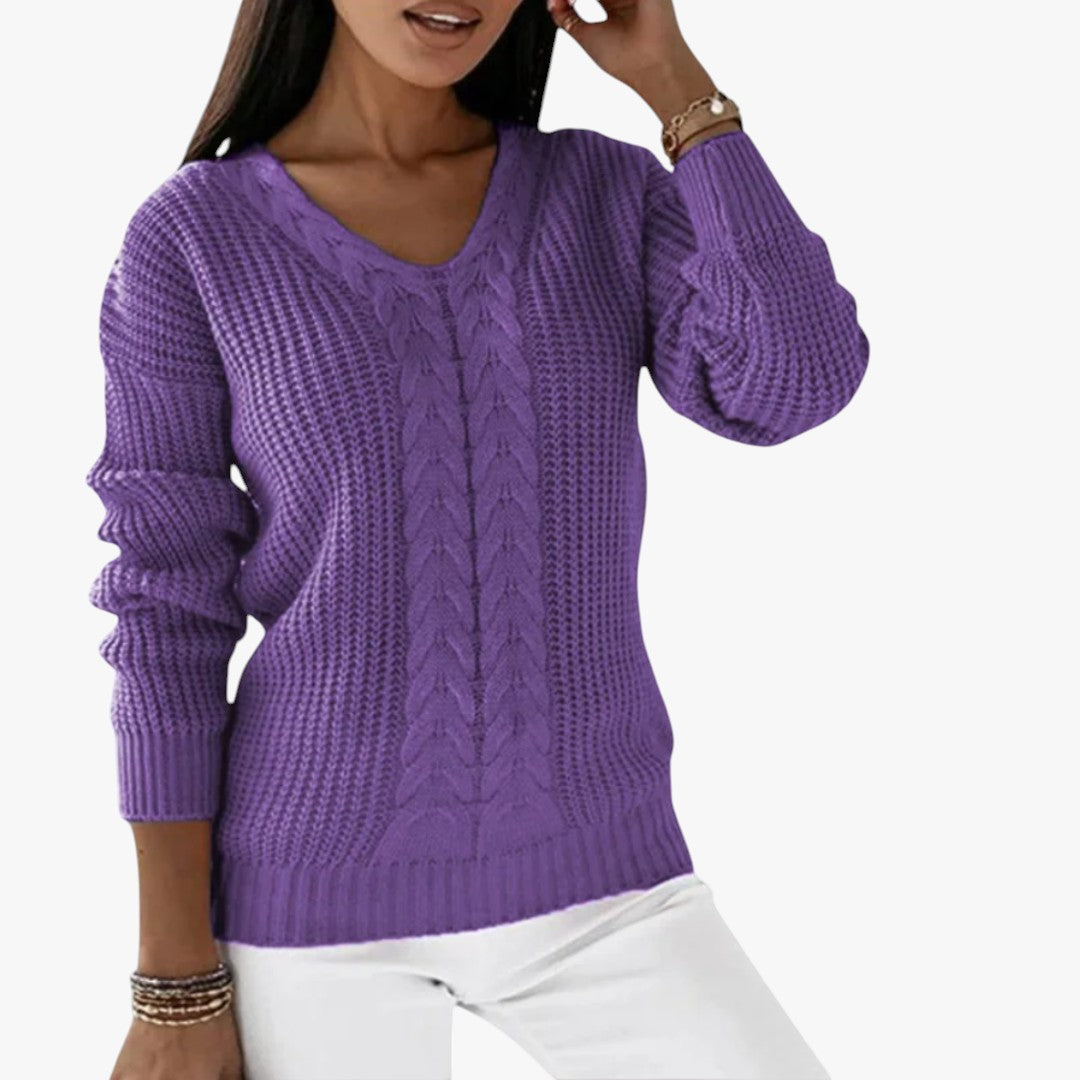 Miles & Luna Scandinavian Knitted Sweater for Women