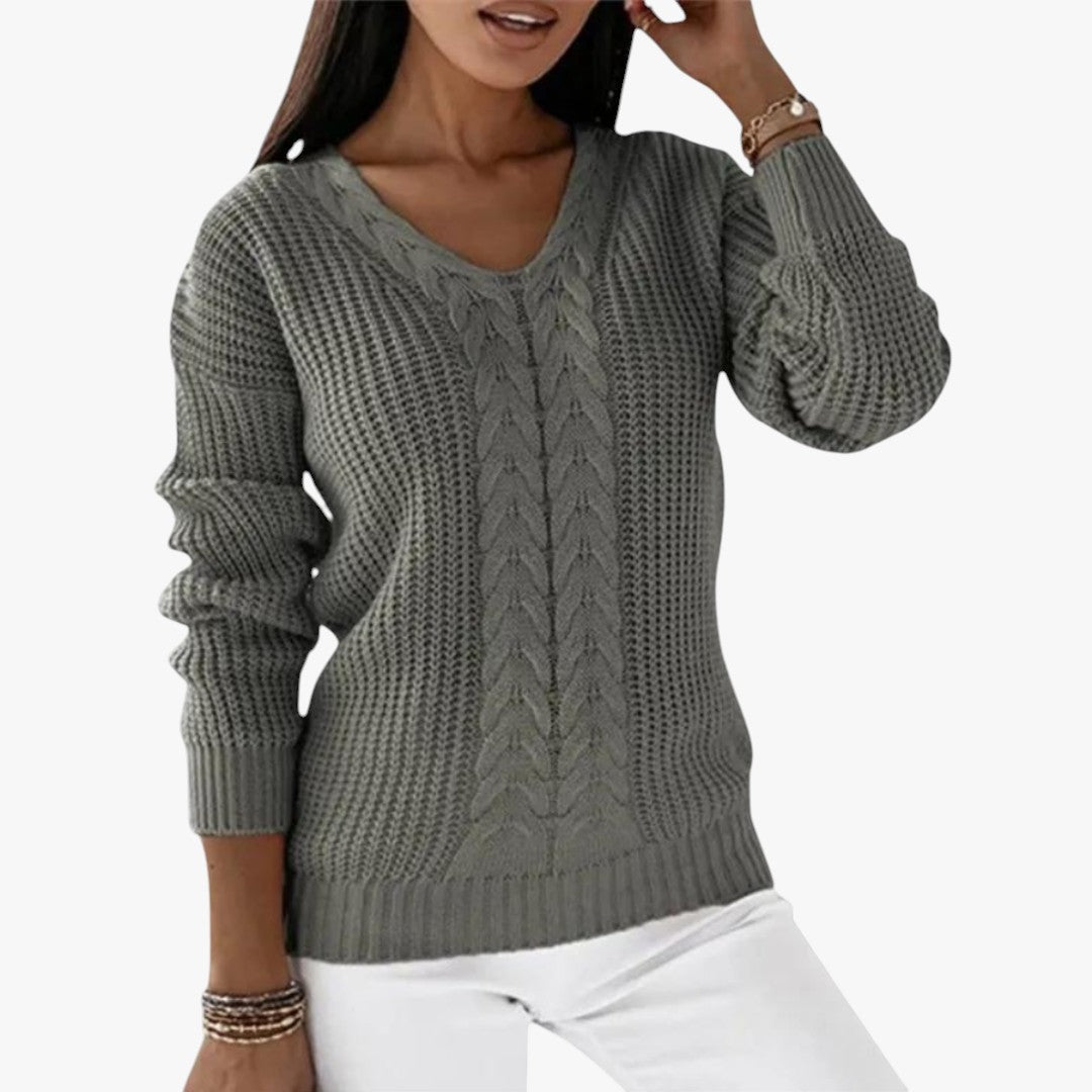 Miles & Luna Scandinavian Knitted Sweater for Women