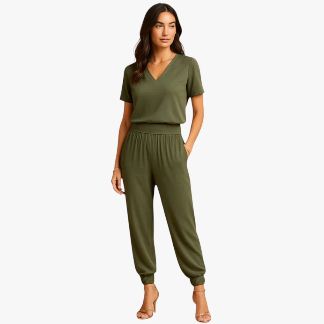 Miles & Luna Set – Floral Print Top and Elastic Waist Pants