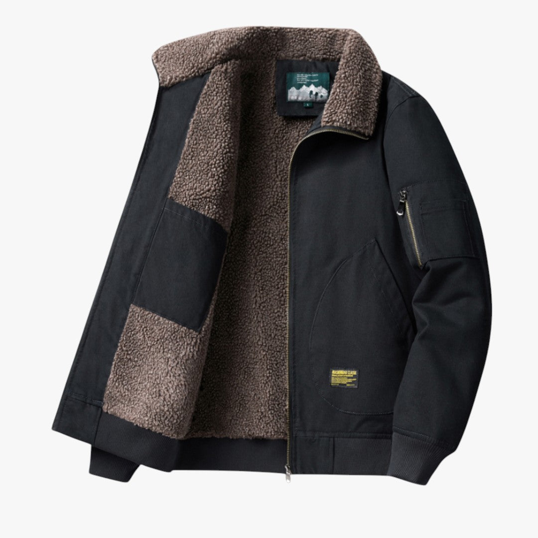 Miles & Luna Sherpa Lined Work Jacket for Men