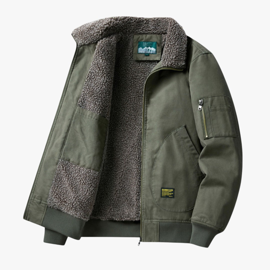 Miles & Luna Sherpa Lined Work Jacket for Men