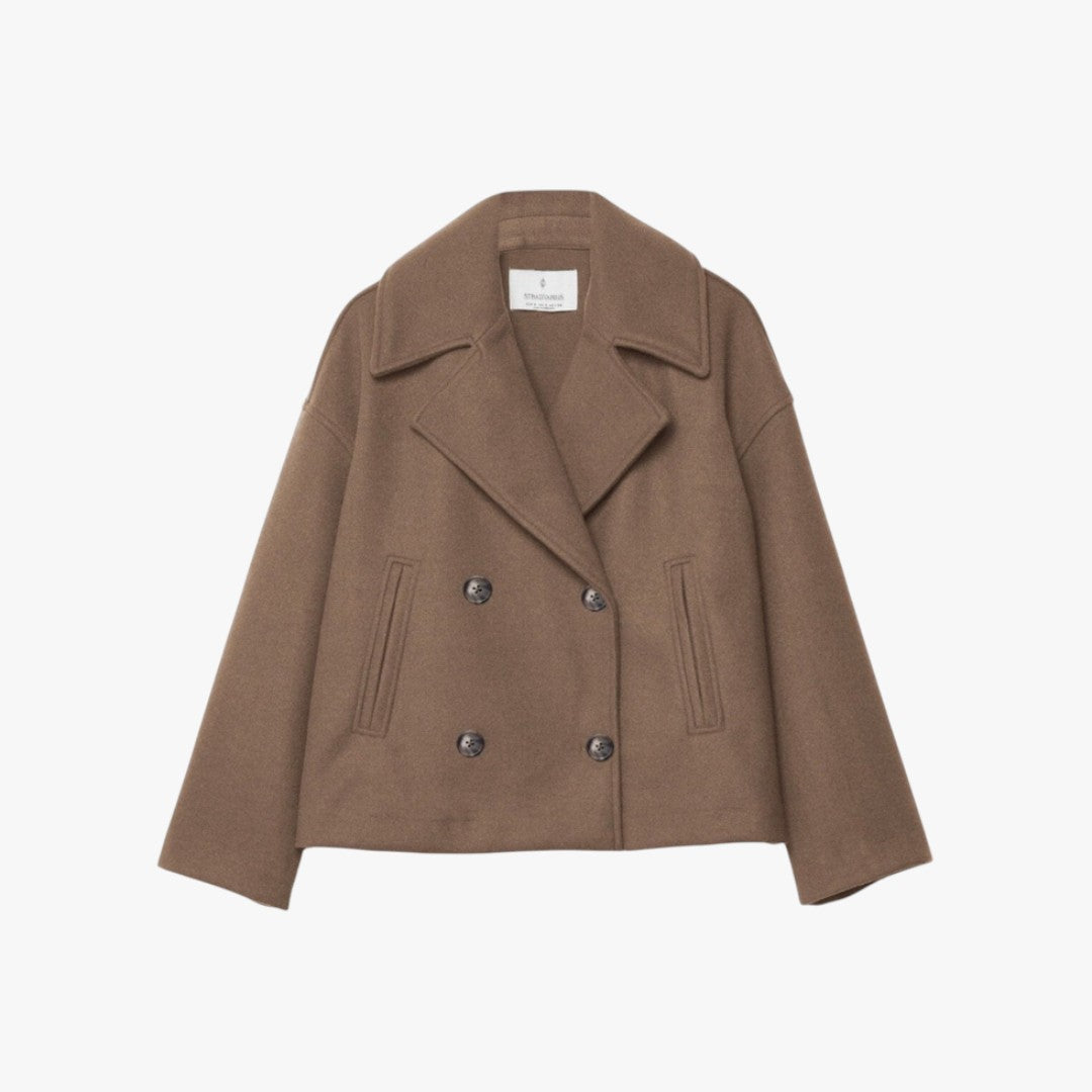 Miles & Luna Short Double-Breasted Blazer for Women