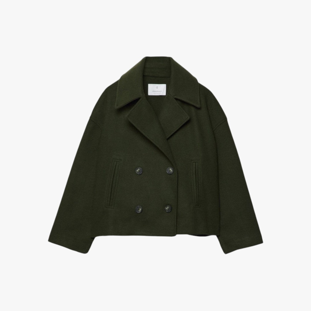 Miles & Luna Short Double-Breasted Blazer for Women