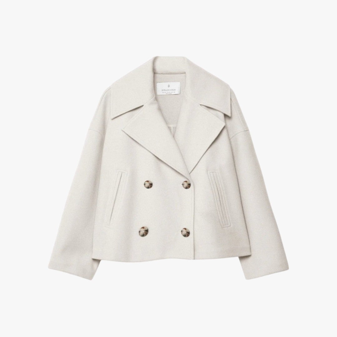 Miles & Luna Short Double-Breasted Blazer for Women