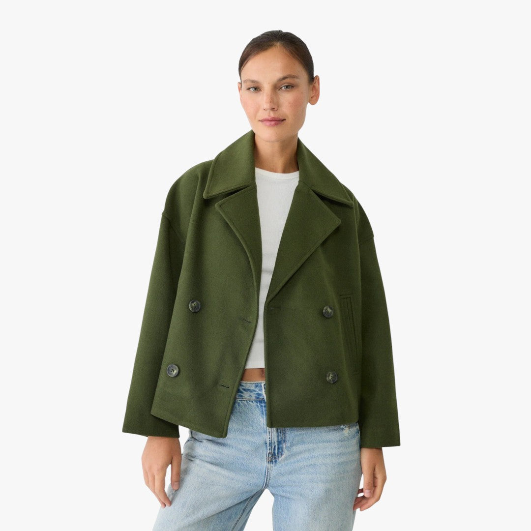 Miles & Luna Short Double-Breasted Blazer for Women
