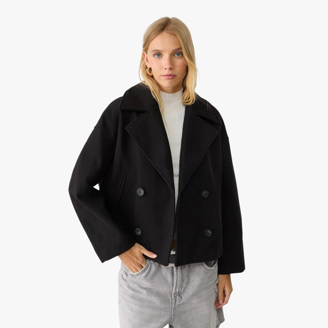 Miles & Luna Short Double-Breasted Blazer for Women