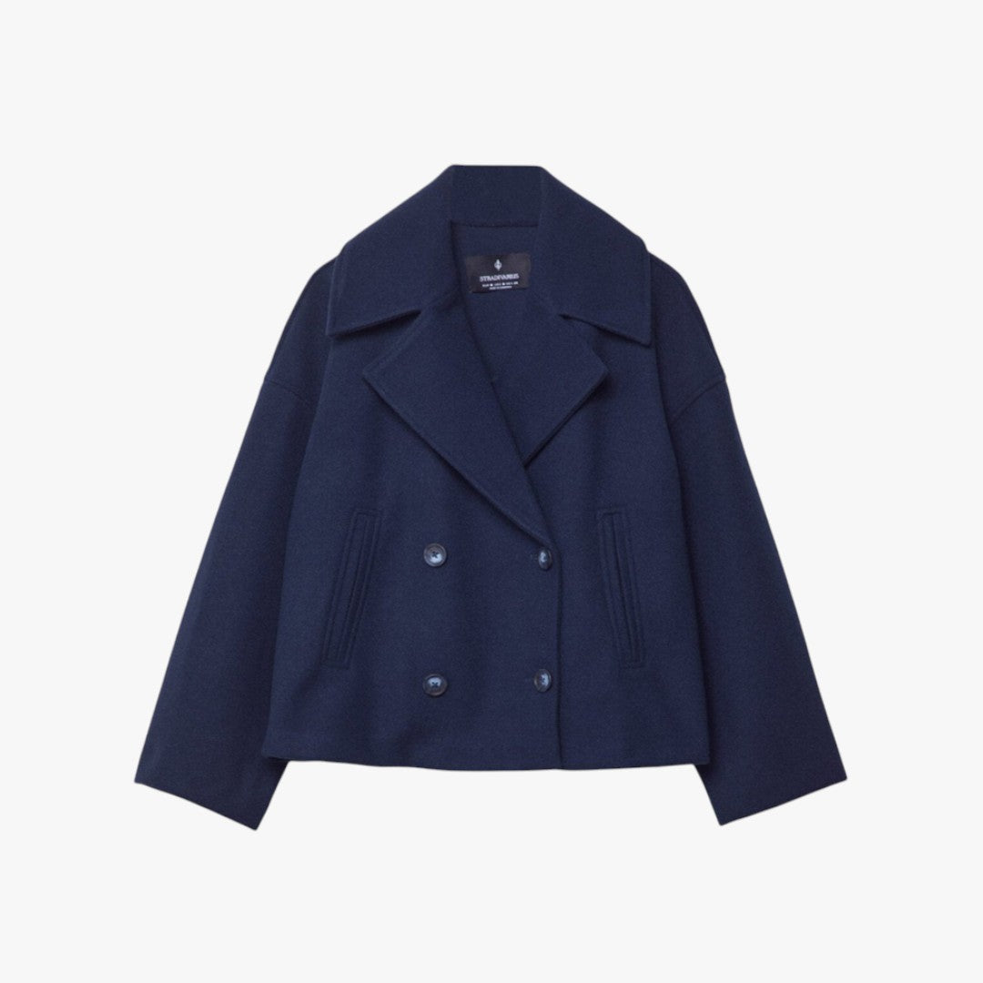Miles & Luna Short Double-Breasted Blazer for Women