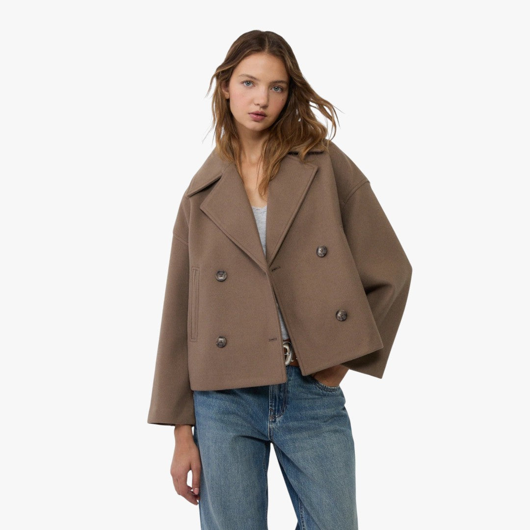 Miles & Luna Short Double-Breasted Blazer for Women