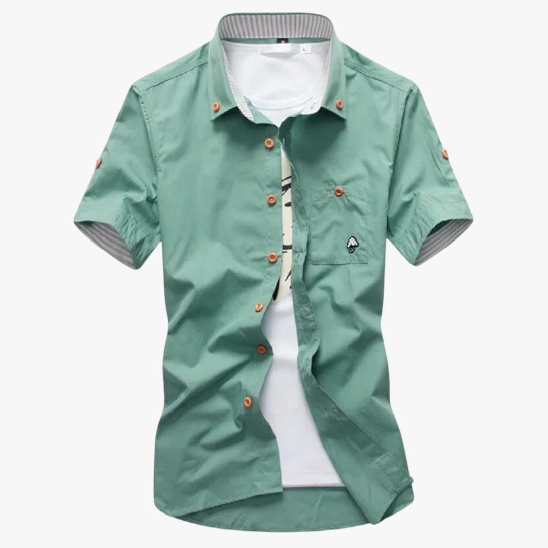 Miles & Luna Signature Button-Up Blouse Shirt for Men