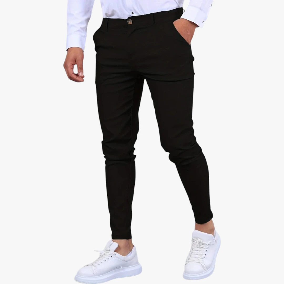 Miles & Luna Slim Fit Chino Trousers with Modern Tailoring and Versatile Style for Men