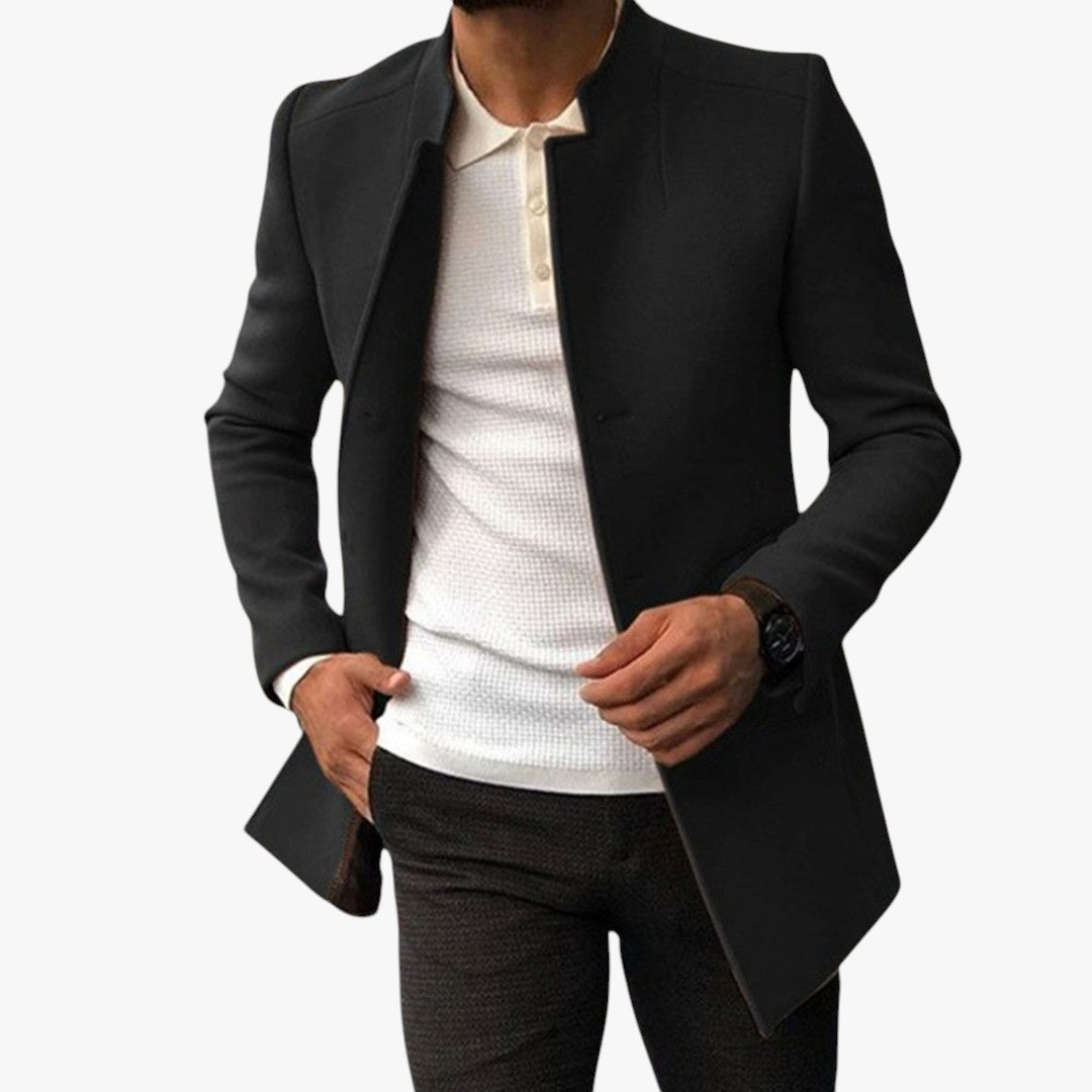 Miles & Luna Slim Fit Wool Blend Coat for Men