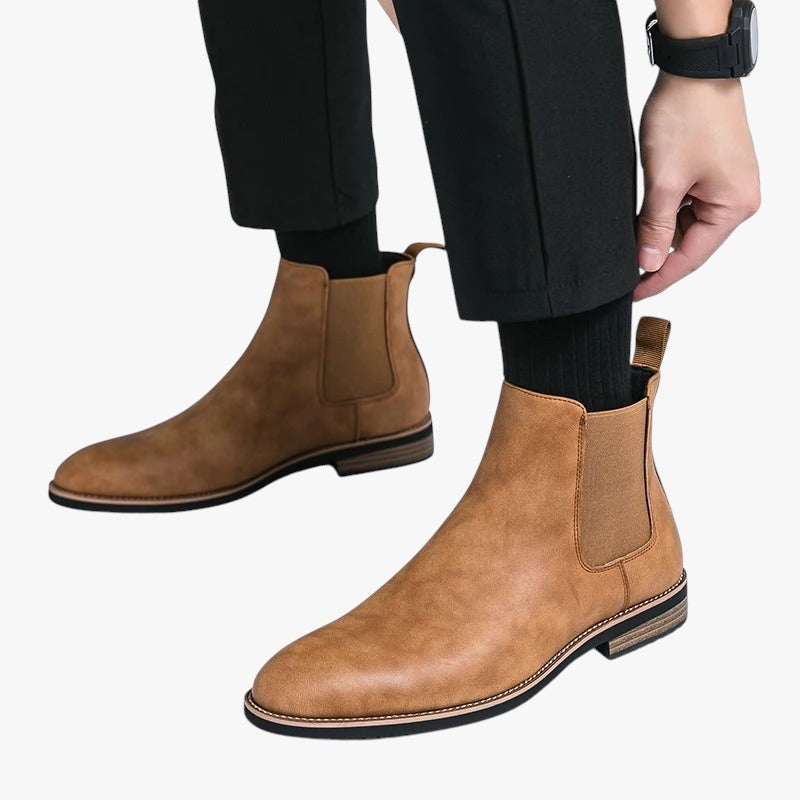Miles & Luna Slip On Ankle Boots for Men