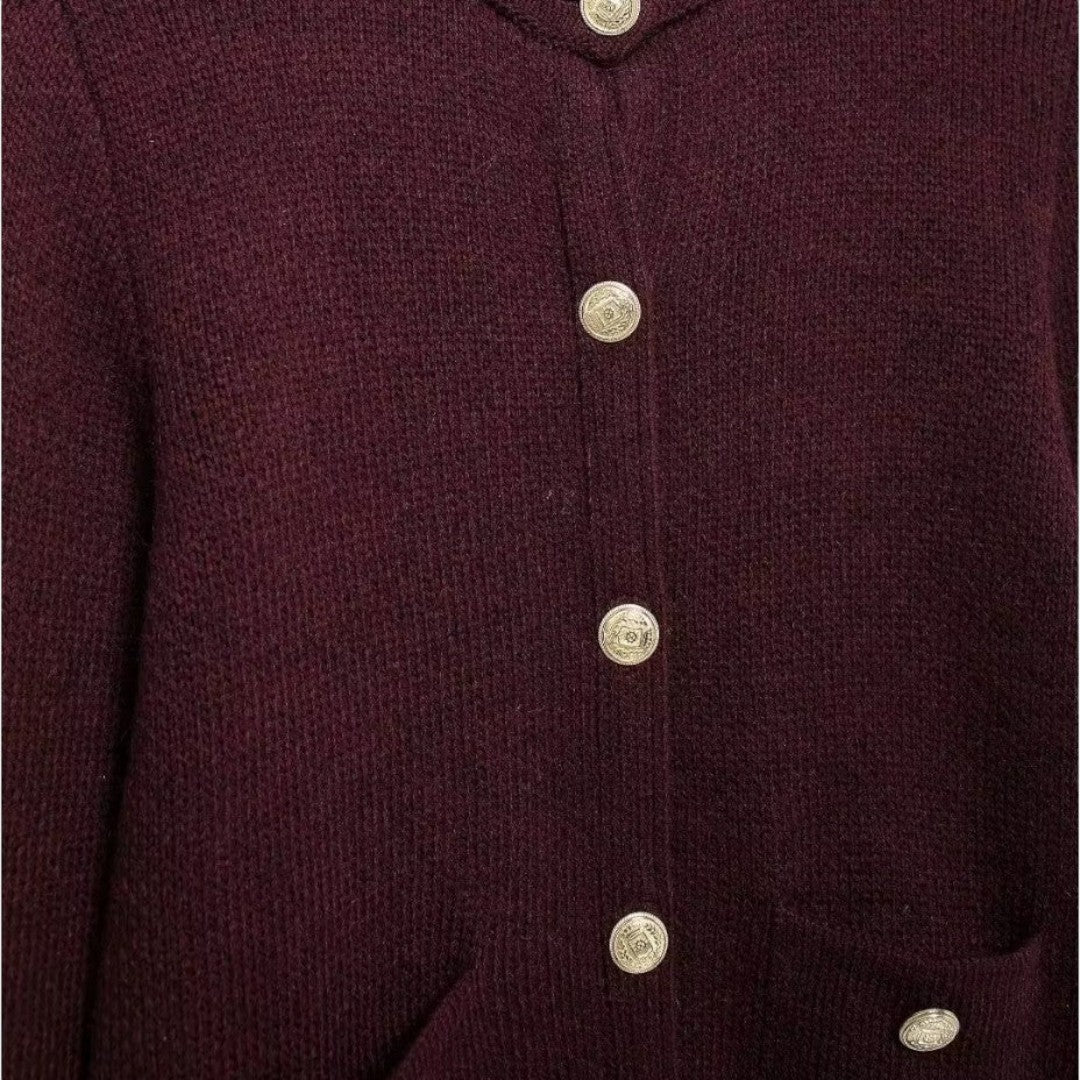 Miles & Luna Soft Knit Cardigan with Golden Buttons for Women