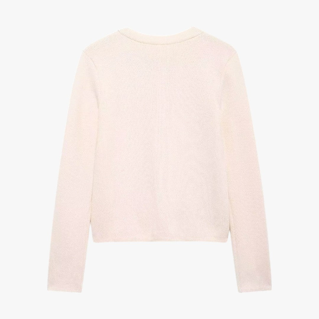 Miles & Luna Soft Knit Cardigan with Golden Buttons for Women
