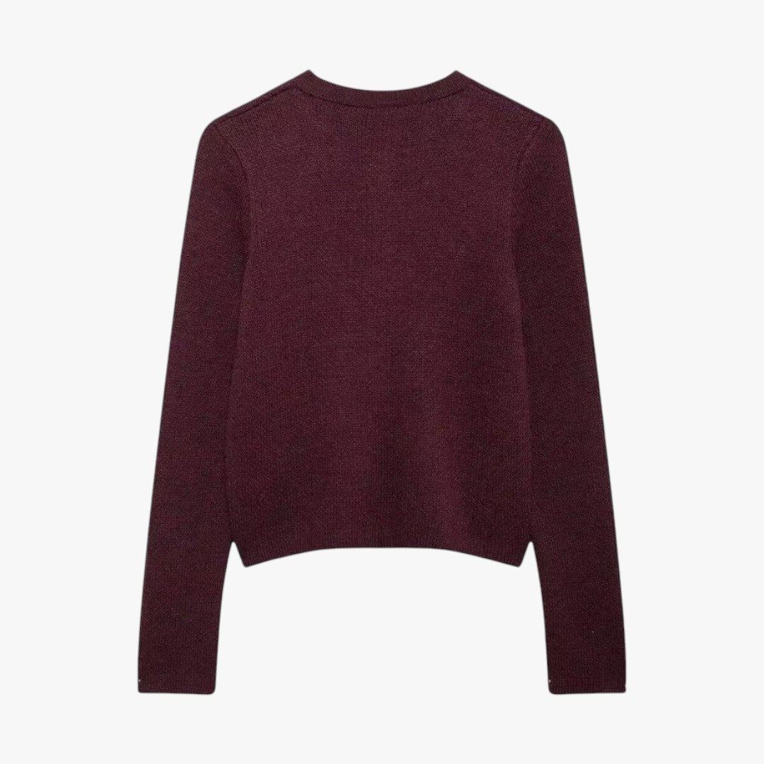 Miles & Luna Soft Knit Cardigan with Golden Buttons for Women