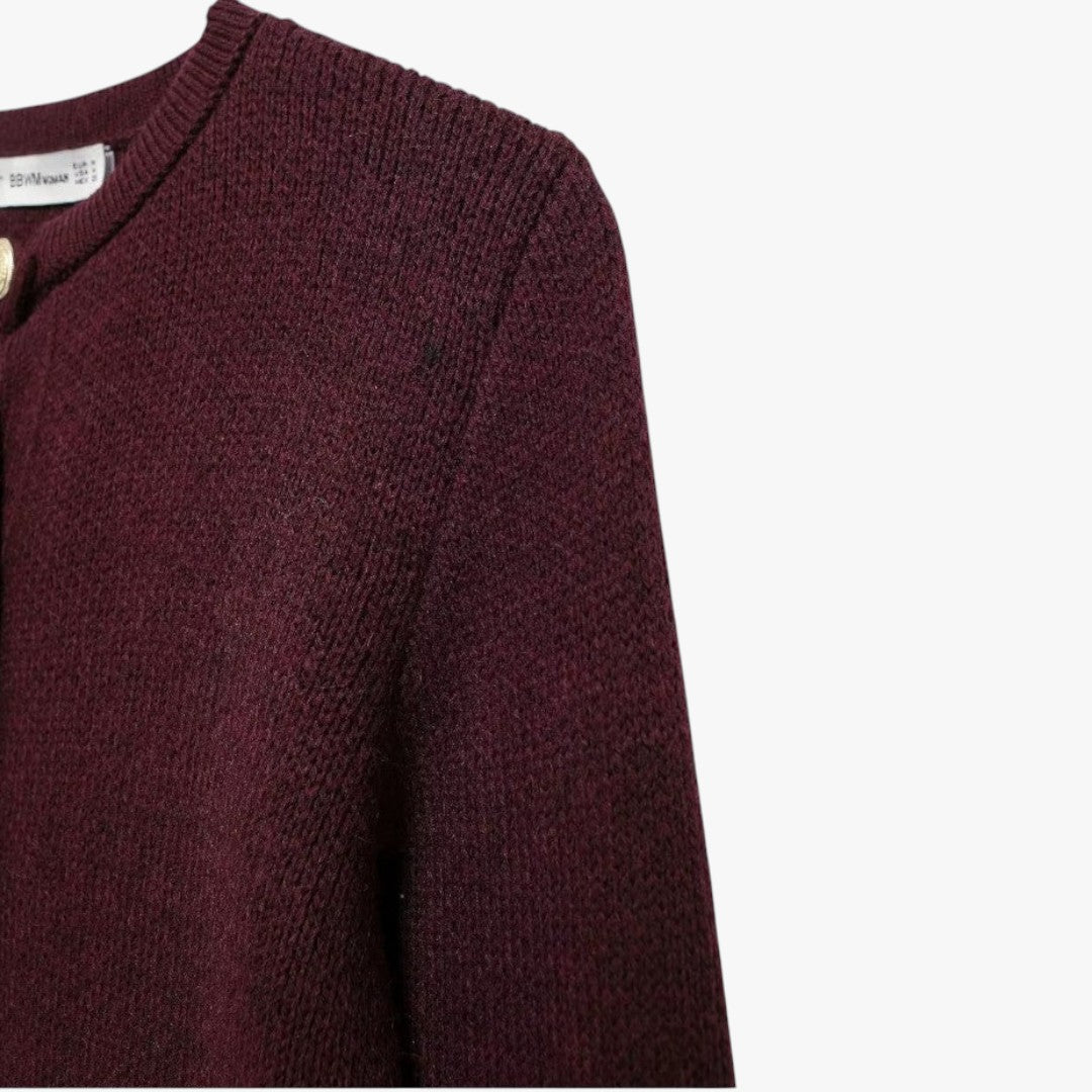 Miles & Luna Soft Knit Cardigan with Golden Buttons for Women
