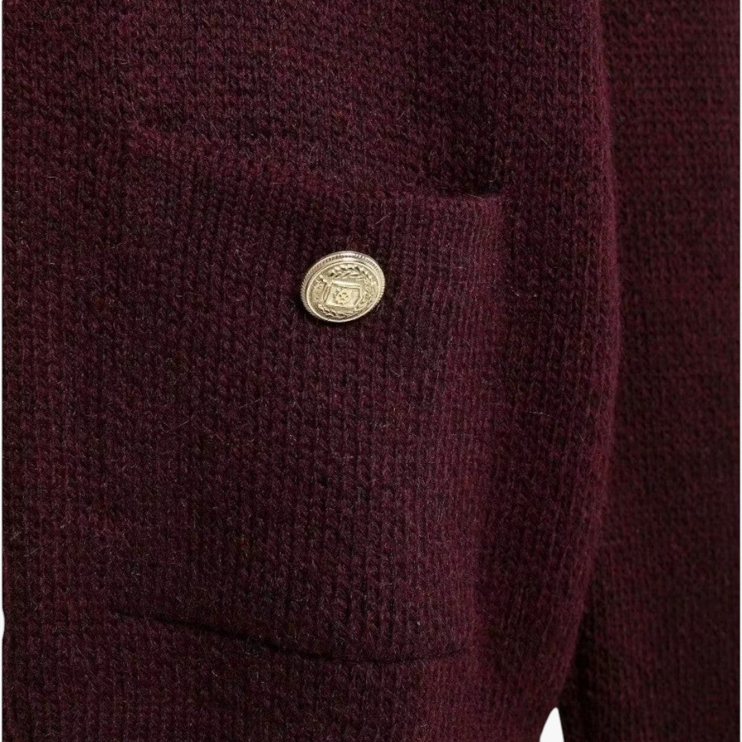 Miles & Luna Soft Knit Cardigan with Golden Buttons for Women