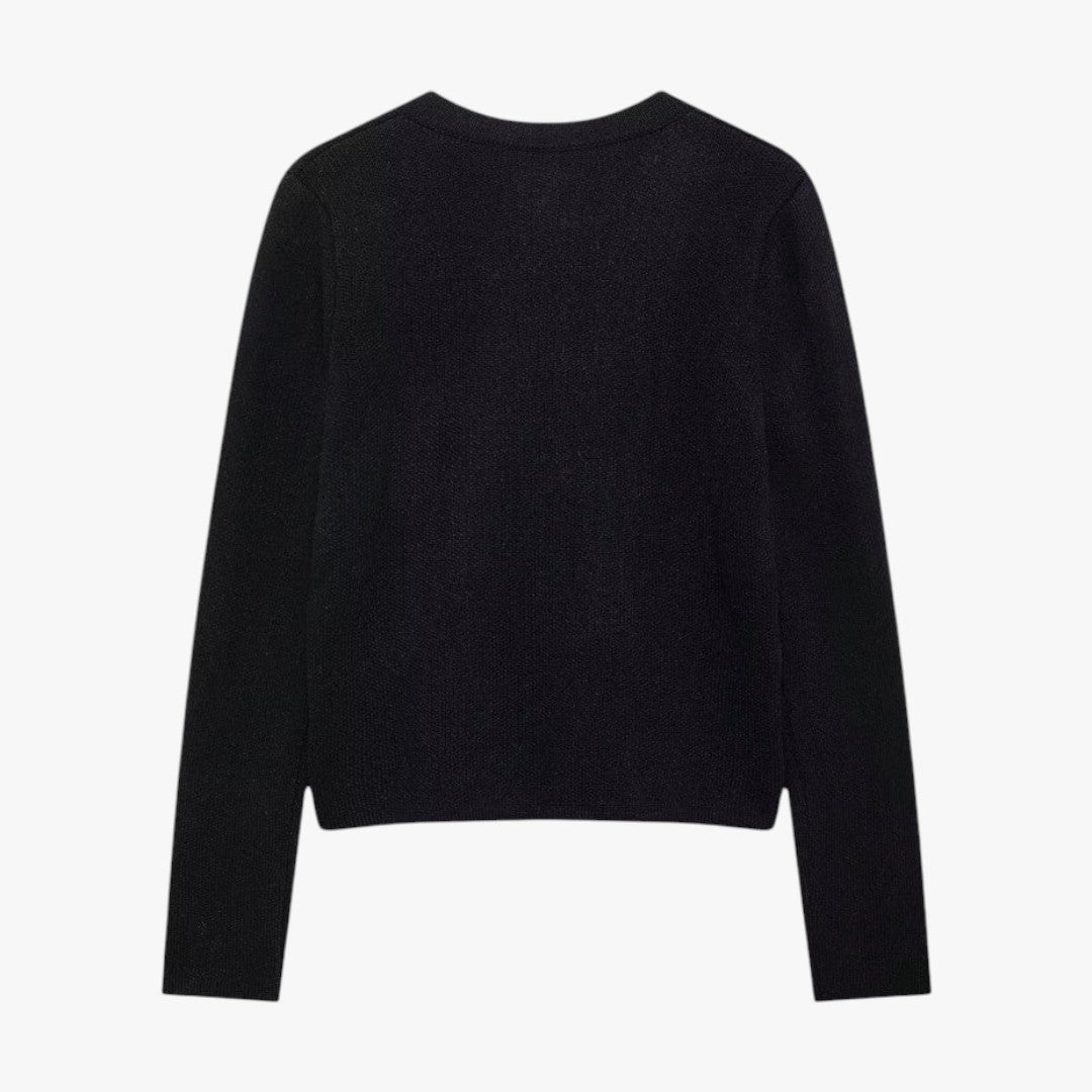 Miles & Luna Soft Knit Cardigan with Golden Buttons for Women