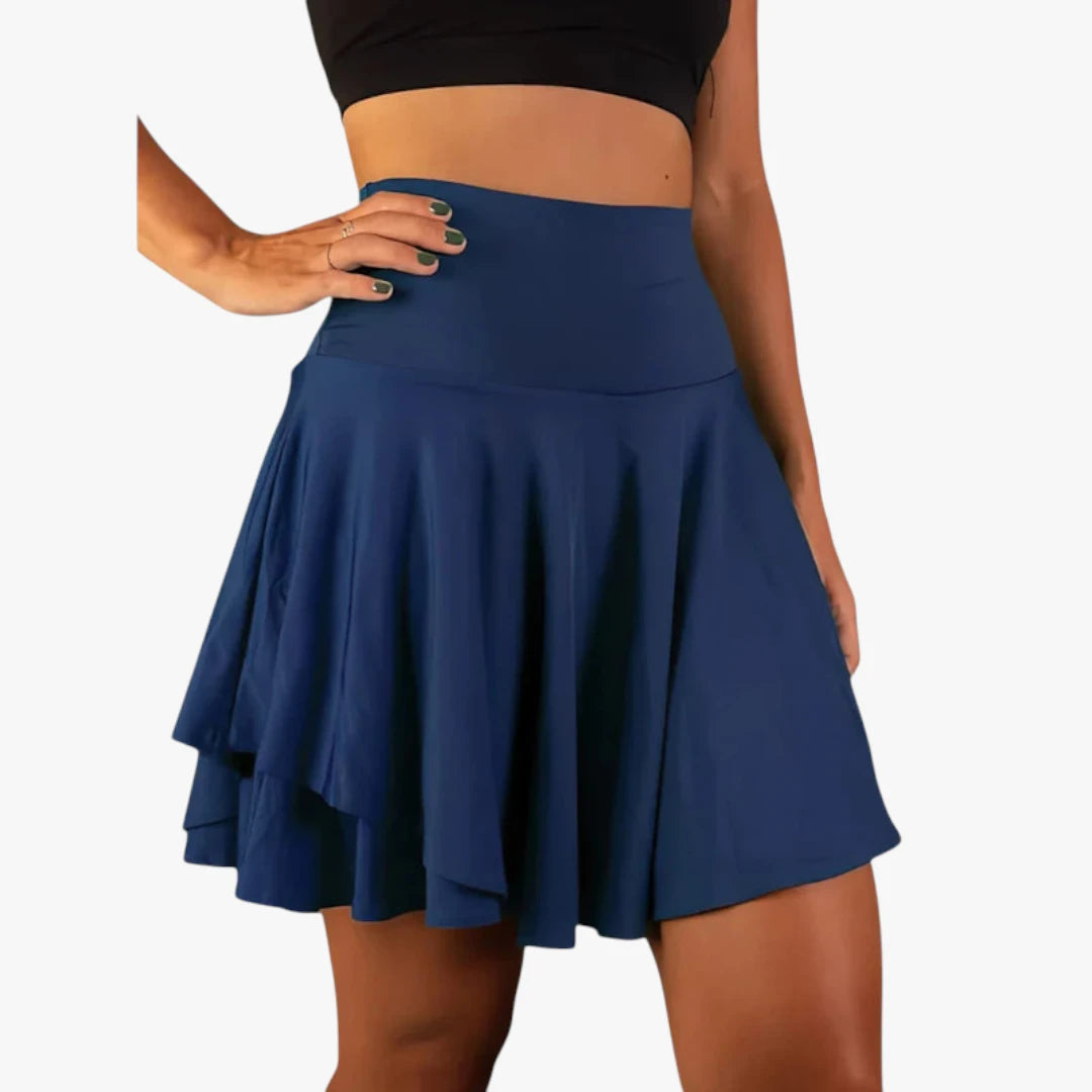 Miles & Luna Sports Skirt With Shorts - Breathable And Lightweight Tennis Skirt With Integrated Pants For Women