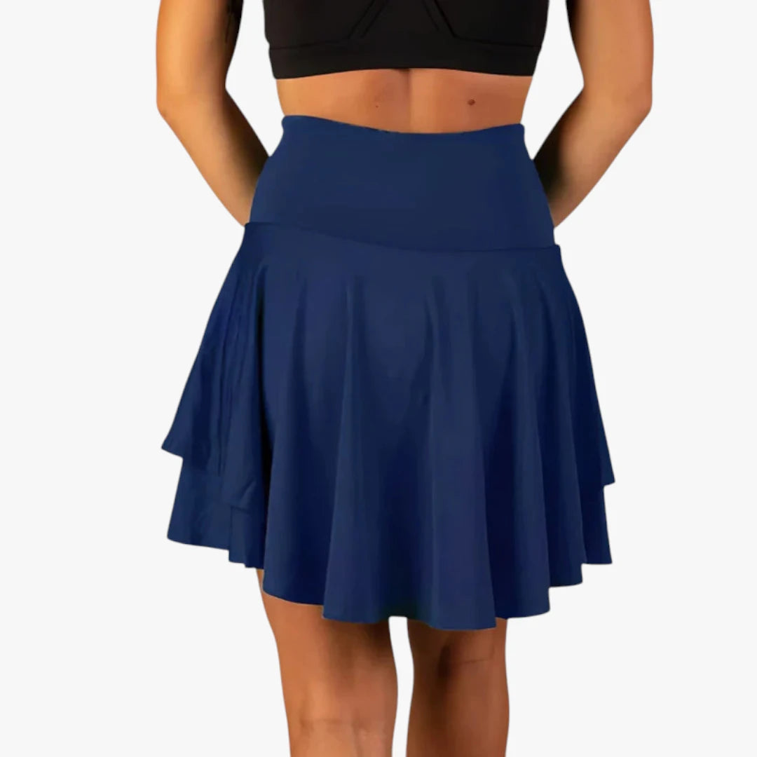 Miles & Luna Sports Skirt With Shorts - Breathable And Lightweight Tennis Skirt With Integrated Pants For Women