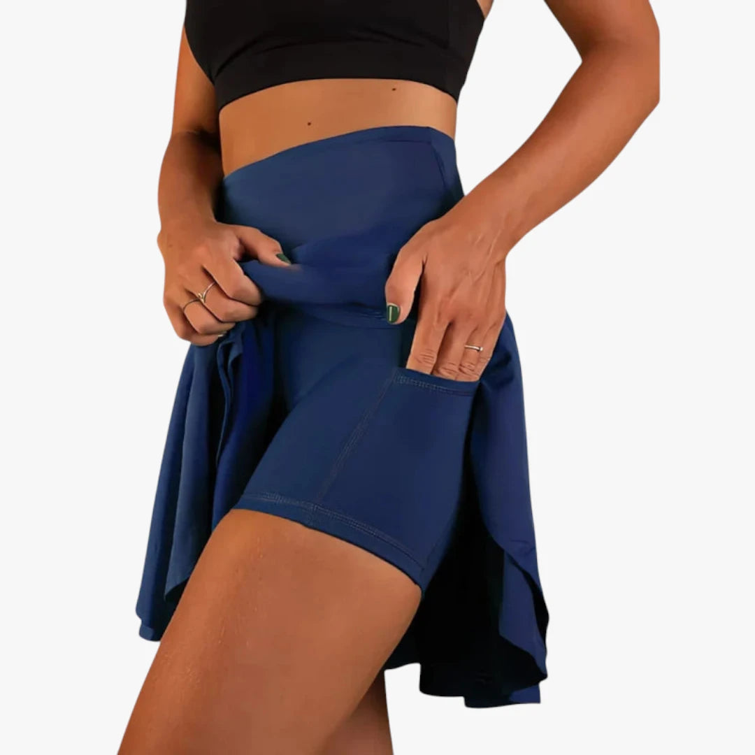 Miles & Luna Sports Skirt With Shorts - Breathable And Lightweight Tennis Skirt With Integrated Pants For Women