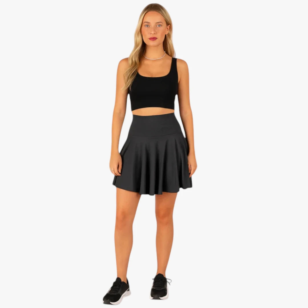 Miles & Luna Sports Skirt With Shorts - Breathable And Lightweight Tennis Skirt With Integrated Pants For Women