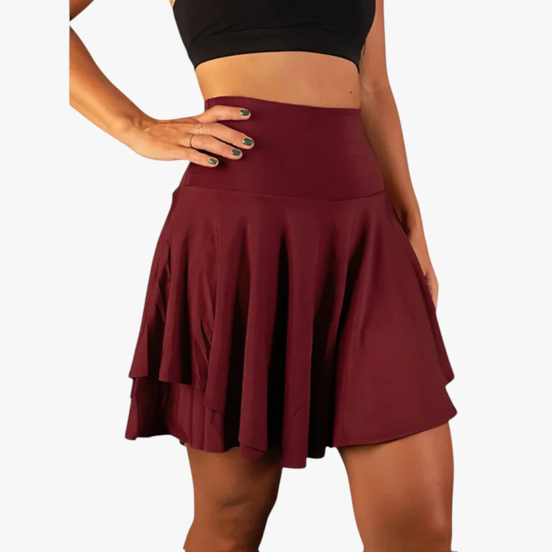 Miles & Luna Sports Skirt With Shorts - Breathable And Lightweight Tennis Skirt With Integrated Pants For Women