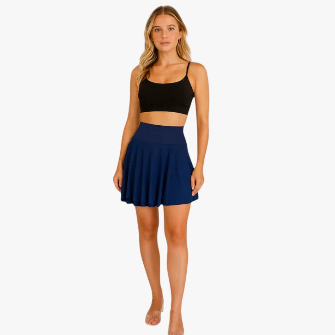 Miles & Luna Sports Skirt With Shorts - Breathable And Lightweight Tennis Skirt With Integrated Pants For Women