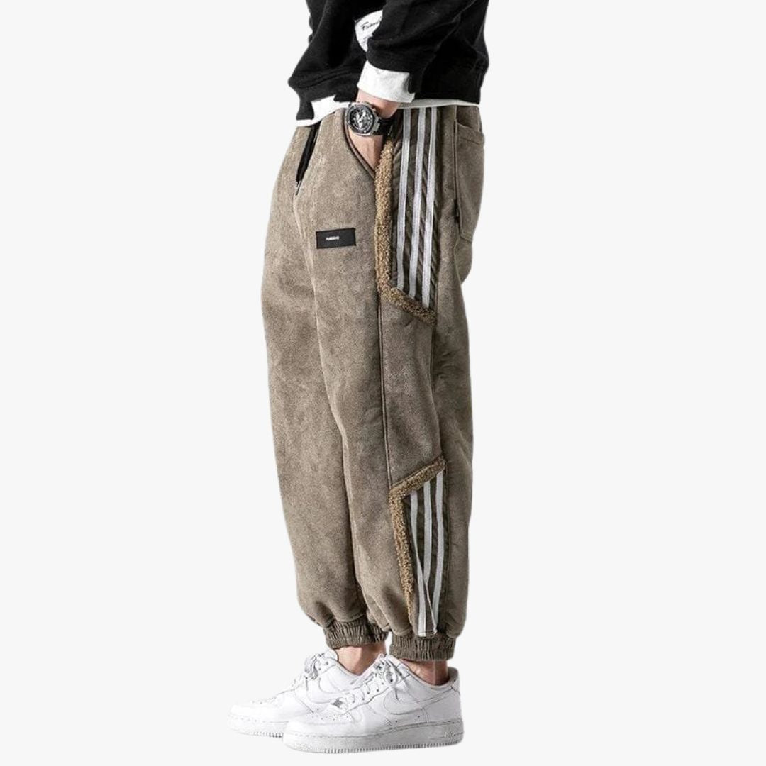Miles & Luna | Street Style With Striped Detail Jogger Pants for Men