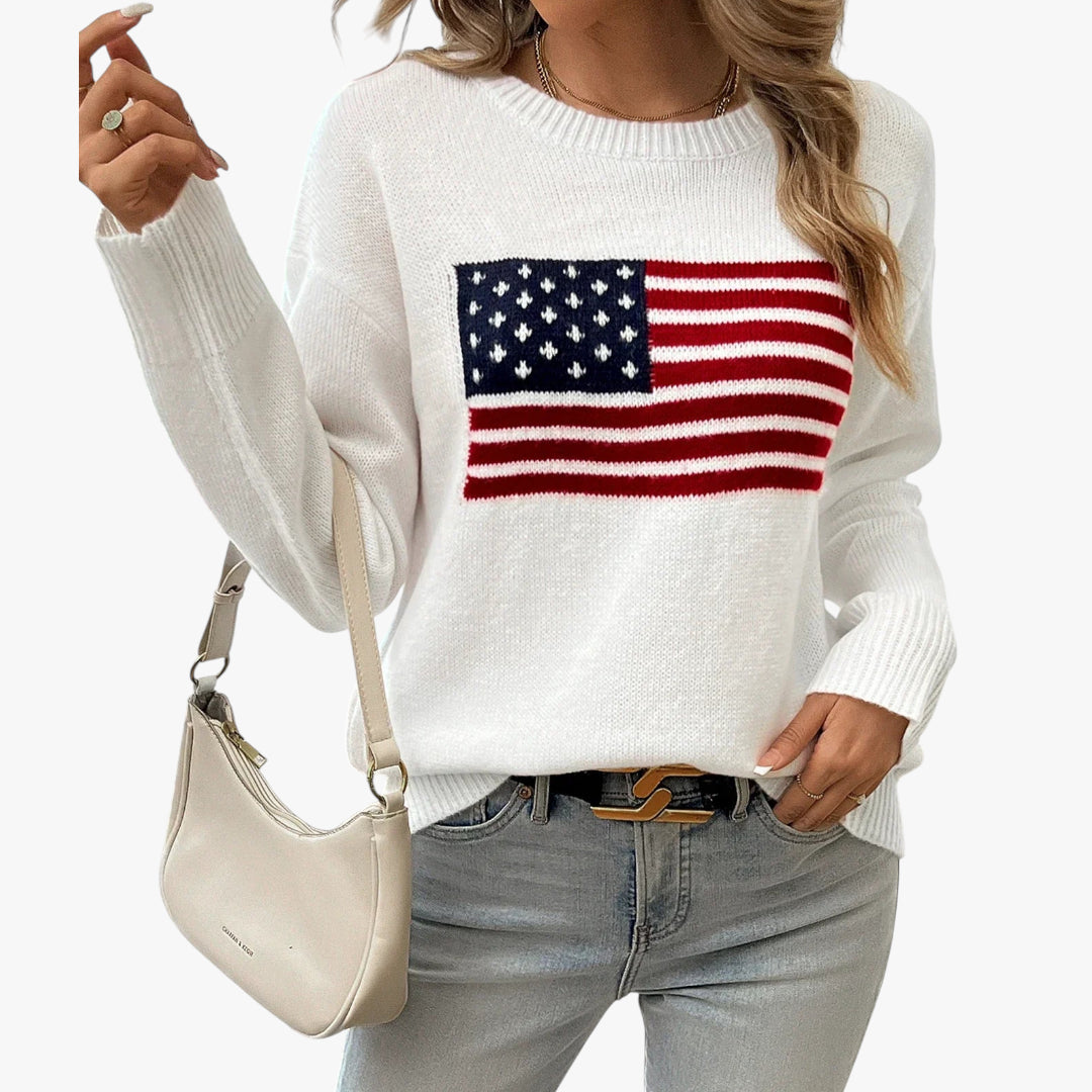 Miles & Luna Striped Ribbed Turtleneck Sweater Slim Fit Knit Jumper for Women