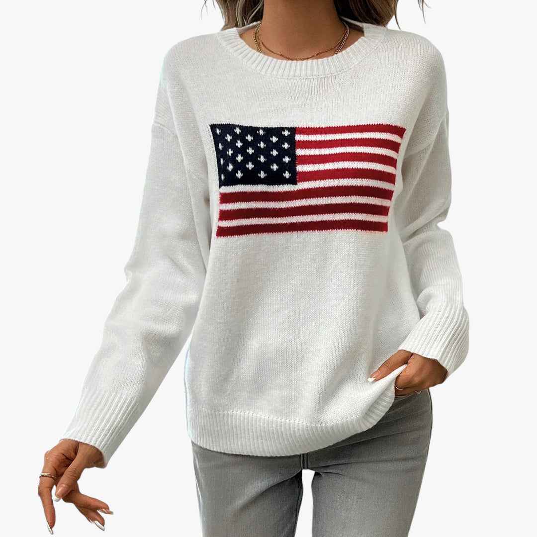 Miles & Luna Striped Ribbed Turtleneck Sweater Slim Fit Knit Jumper for Women