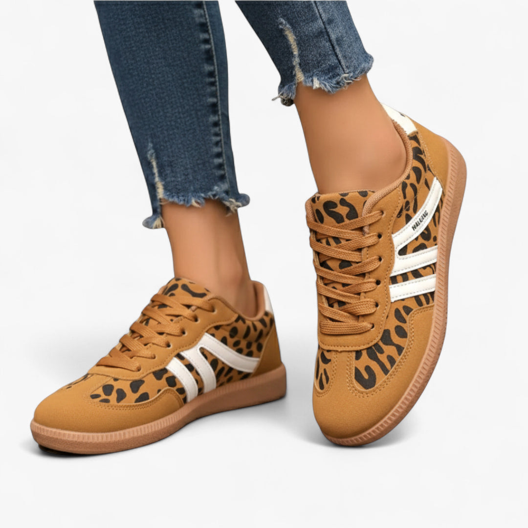Miles & Luna Suede Casual Orthopedic Sneakers with Contrast Accents Iconic Style for Women