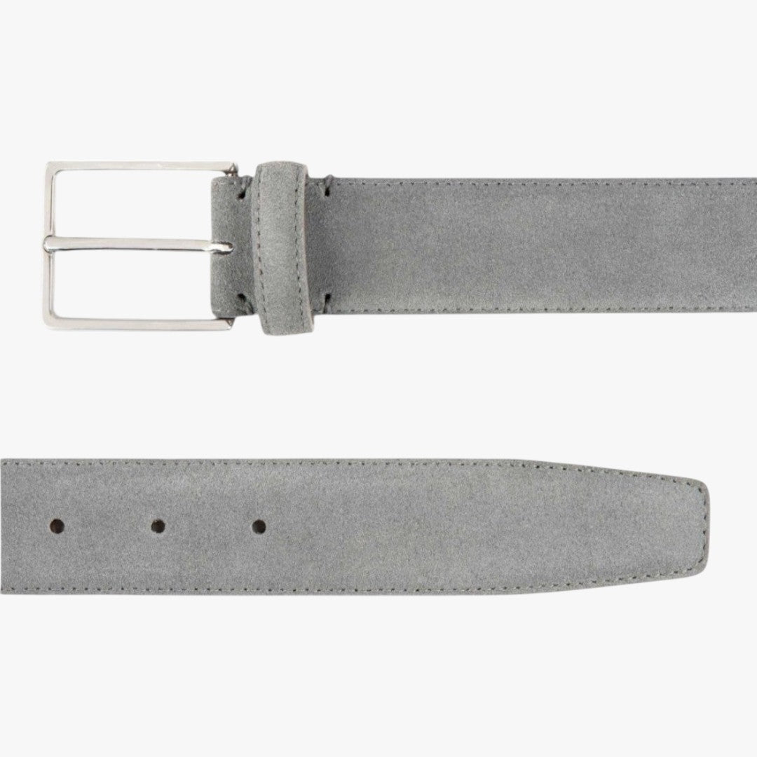 Miles & Luna Suede Leather Belt Classic Buckle Old Money Style for Men