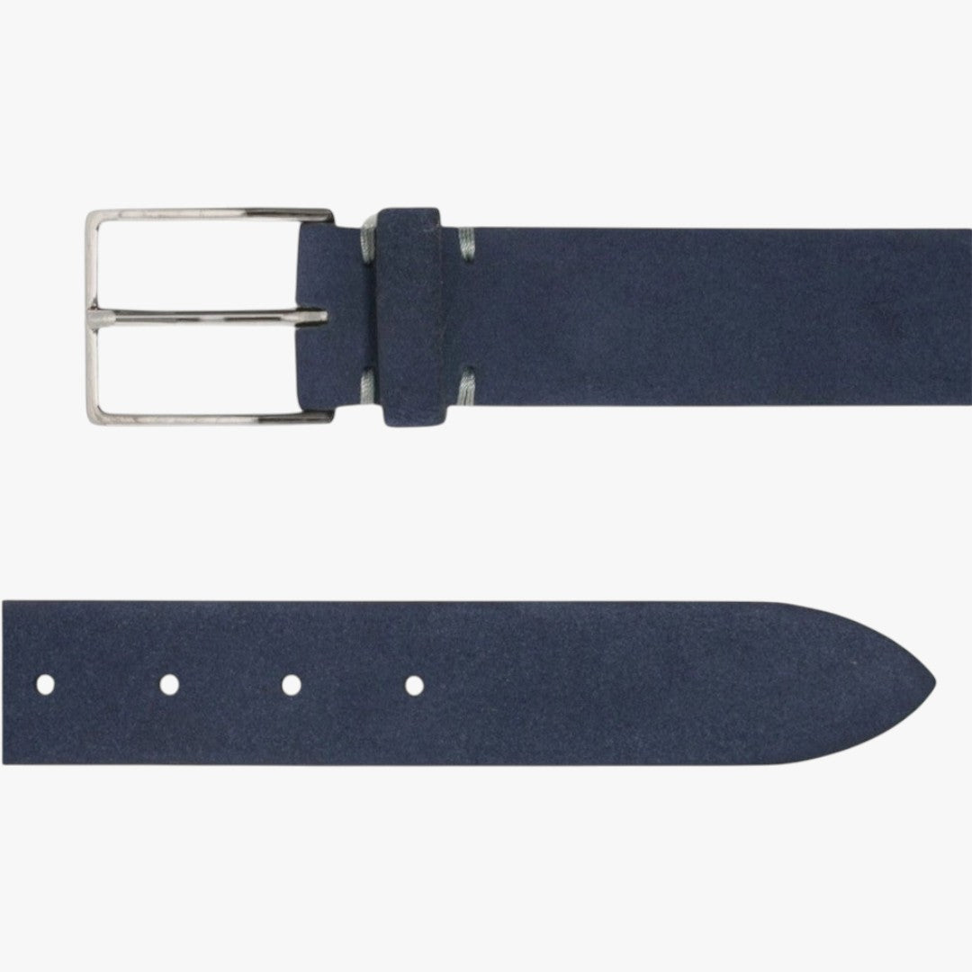 Miles & Luna Suede Leather Belt Classic Buckle Old Money Style for Men