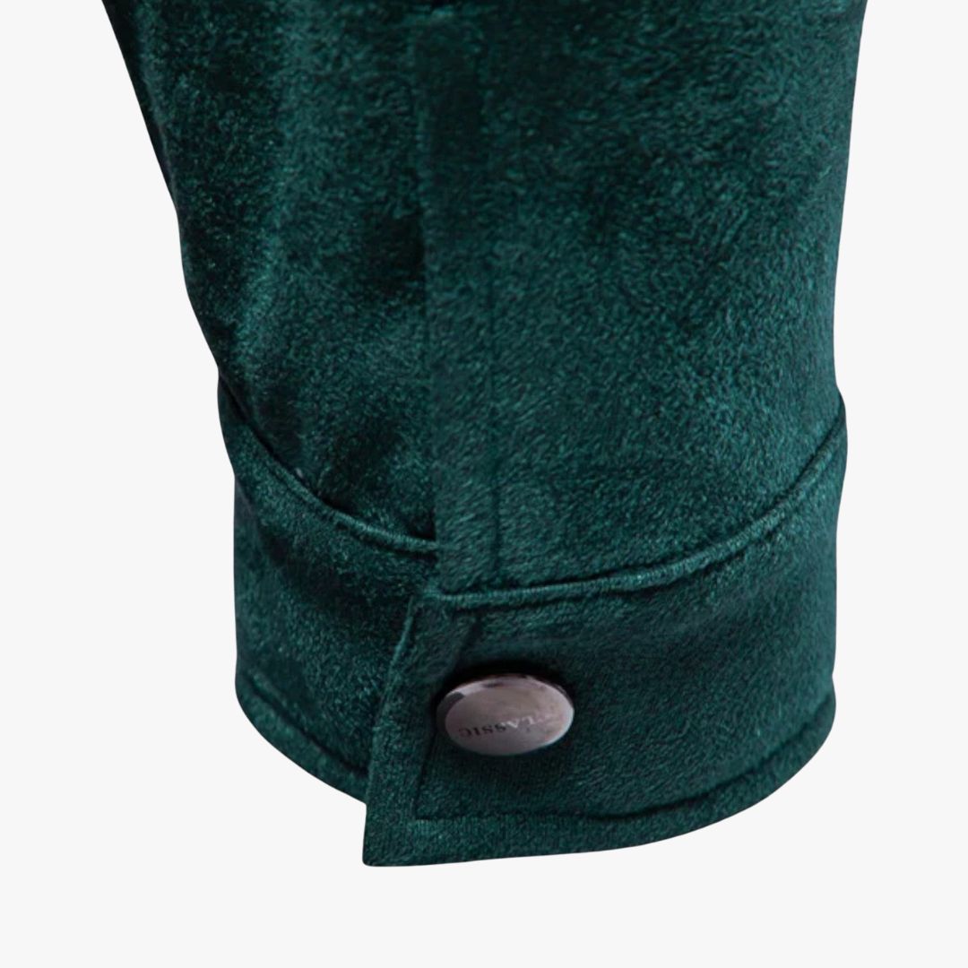 Miles & Luna | Suede Summer Jacket Casual Leather Bomber for Men