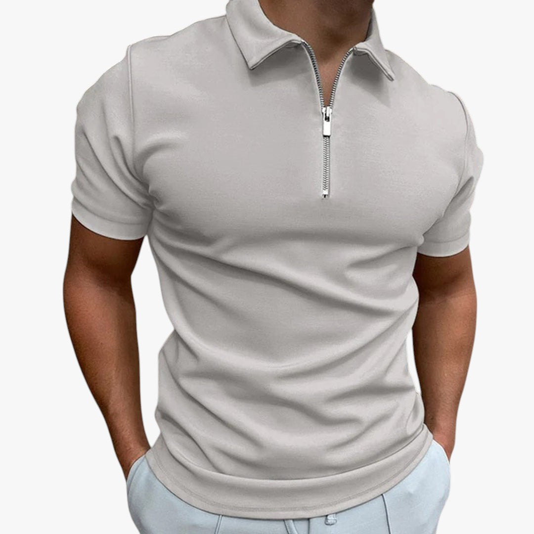 Miles & Luna Summer Zip Polo Shirt for Men