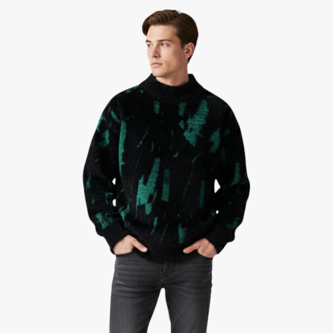 Miles & Luna Sweater – Soft fuzzy knit sweater with casual fit for men