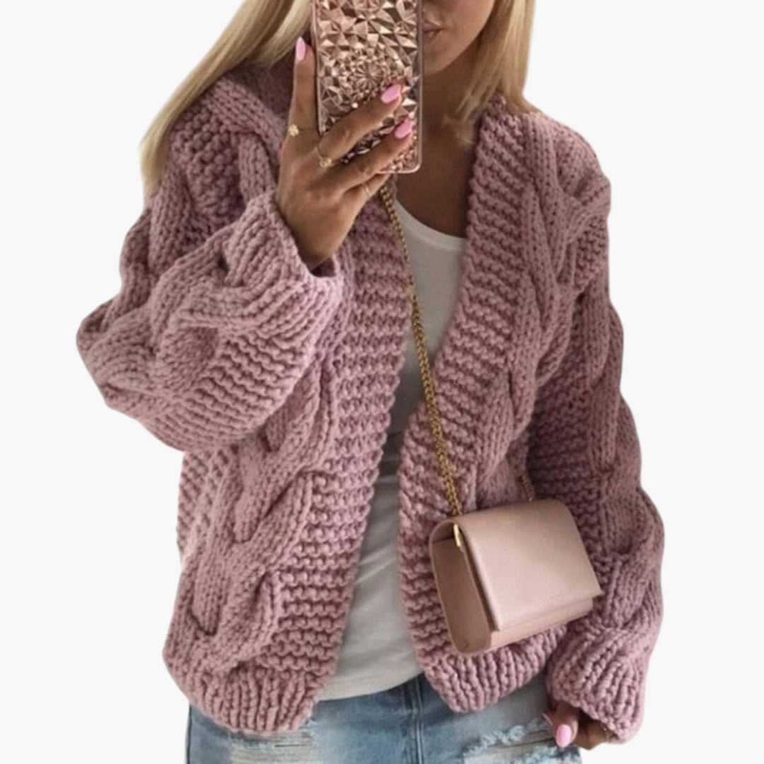Miles & Luna Thick Knit Cardigan Sweater for Women