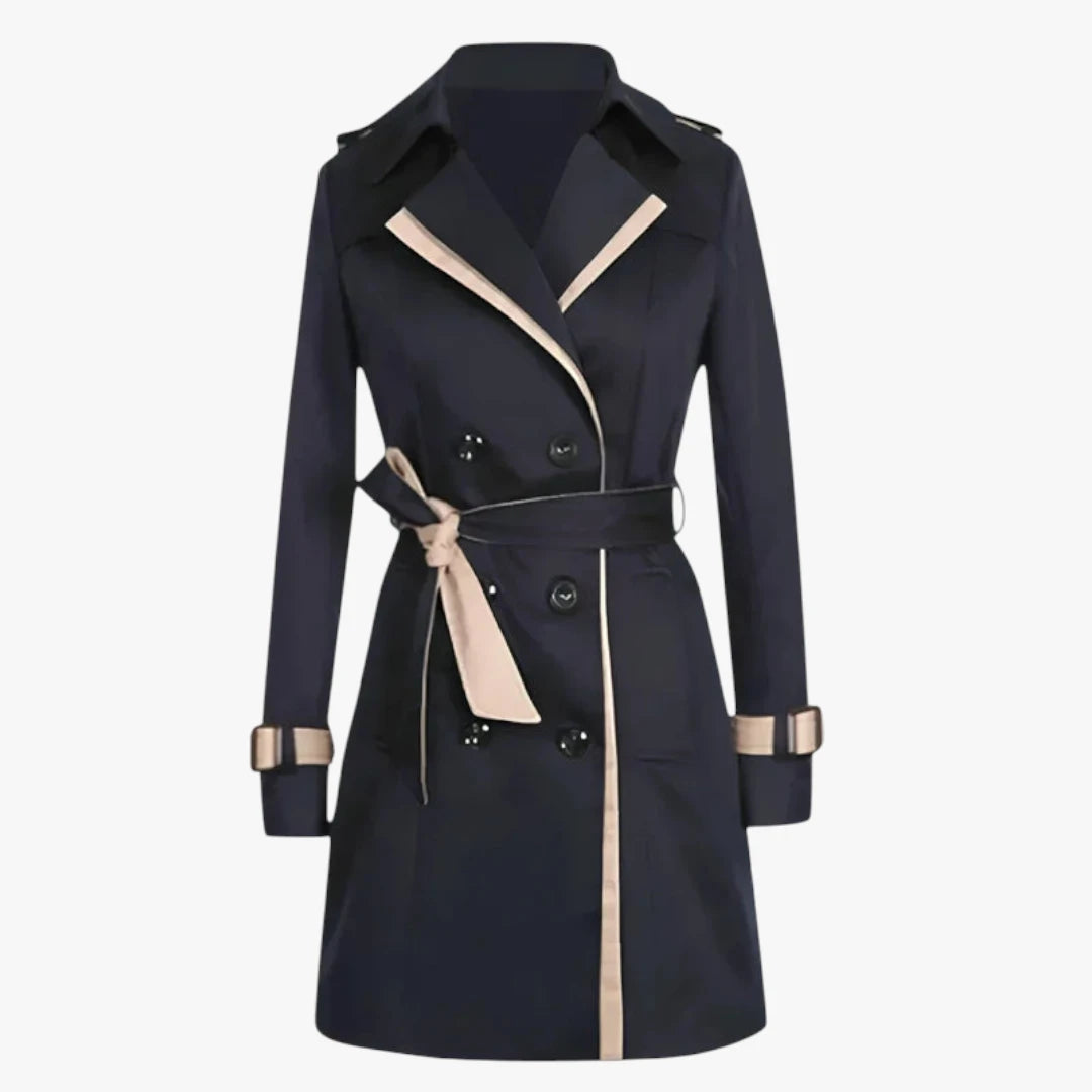 Miles & Luna Trench Coat - Stylish Double Breasted Windbreaker Overcoat for Every Season