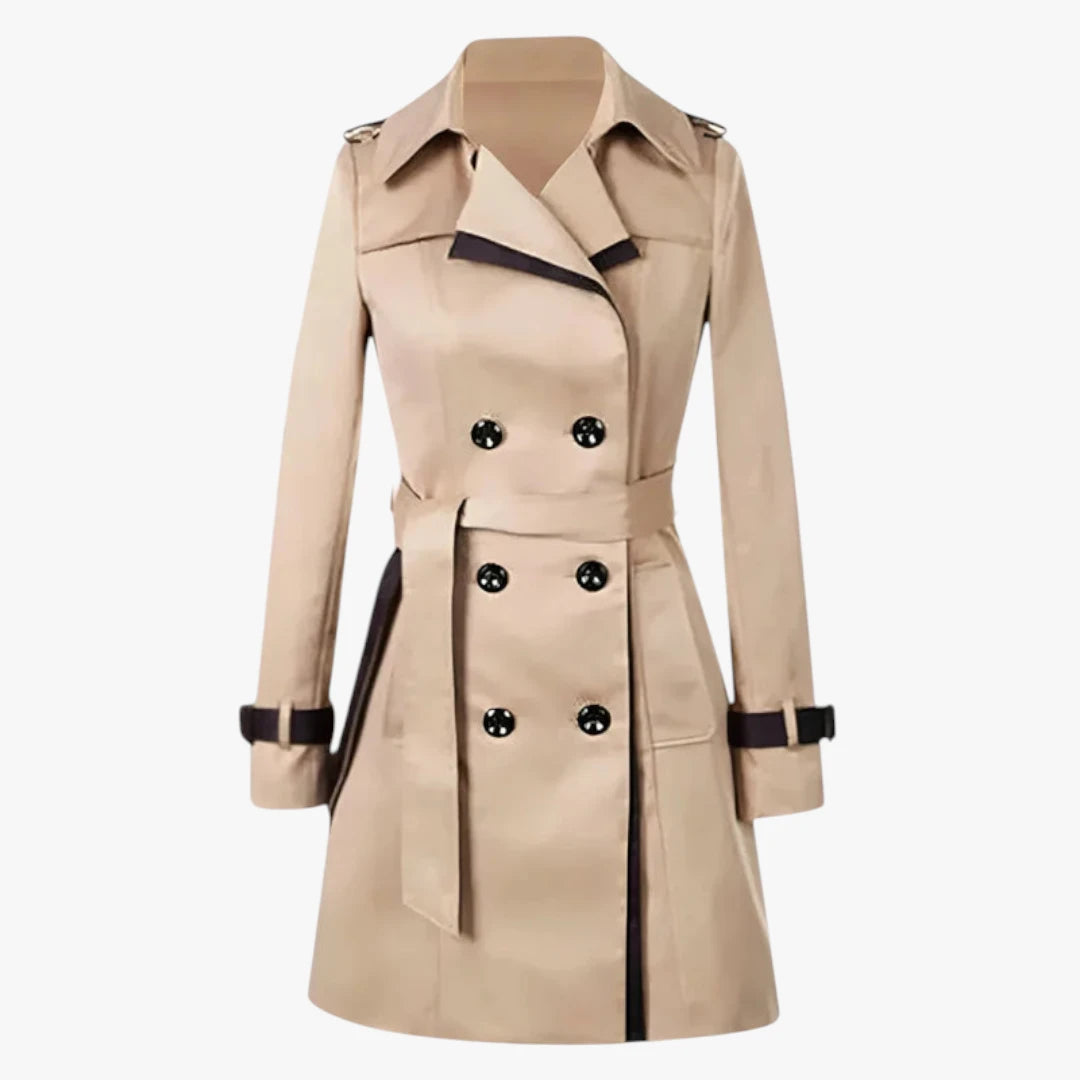 Miles & Luna Trench Coat - Stylish Double Breasted Windbreaker Overcoat for Every Season