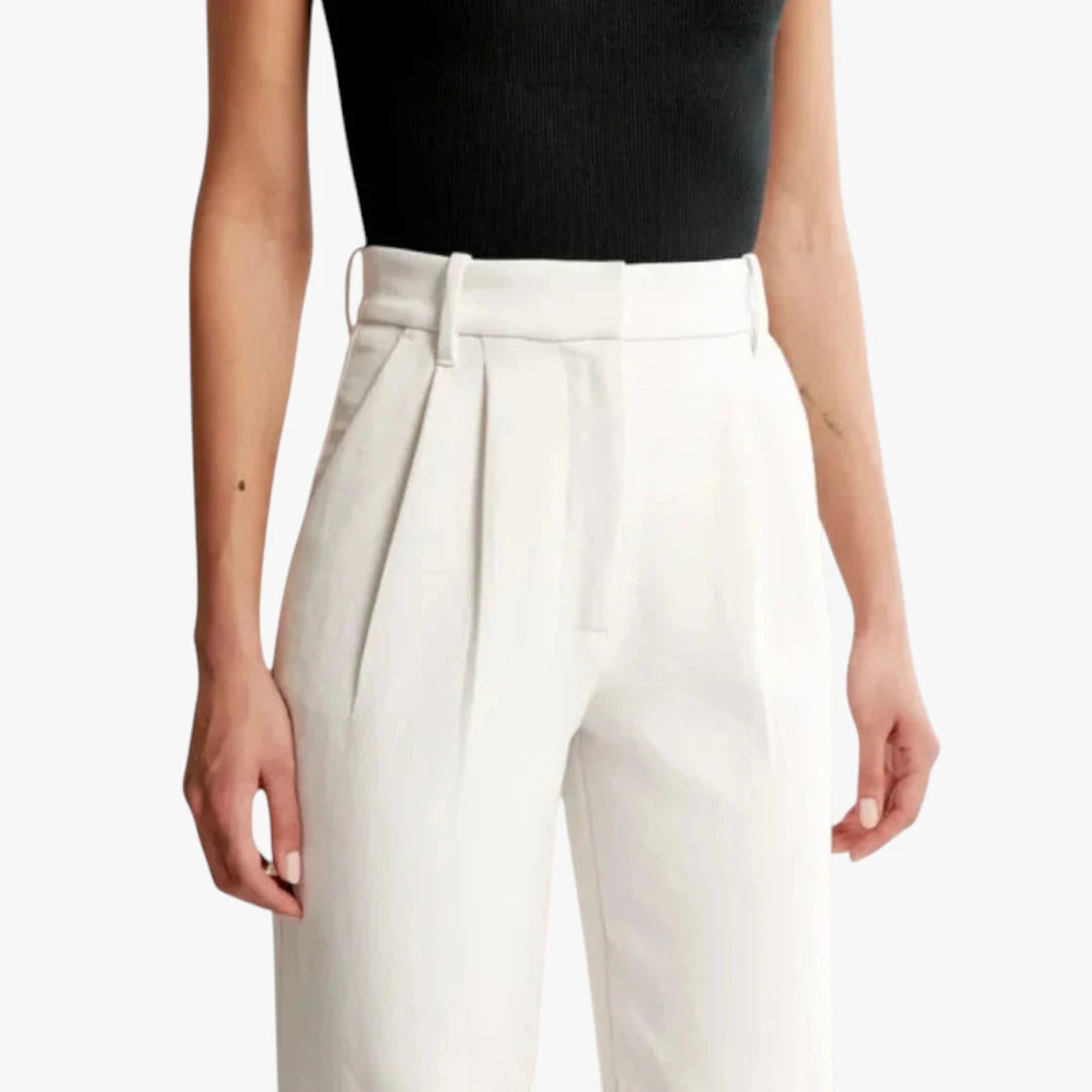 Miles & Luna Trousers – High Waist with Wide Legs, Elastic Band