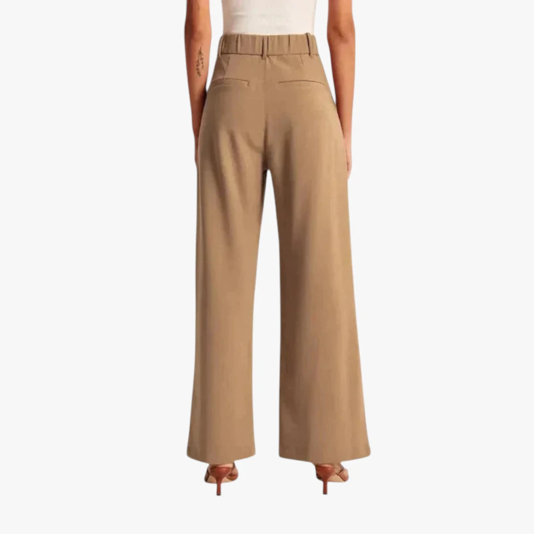 Miles & Luna Trousers – High Waist with Wide Legs, Elastic Band