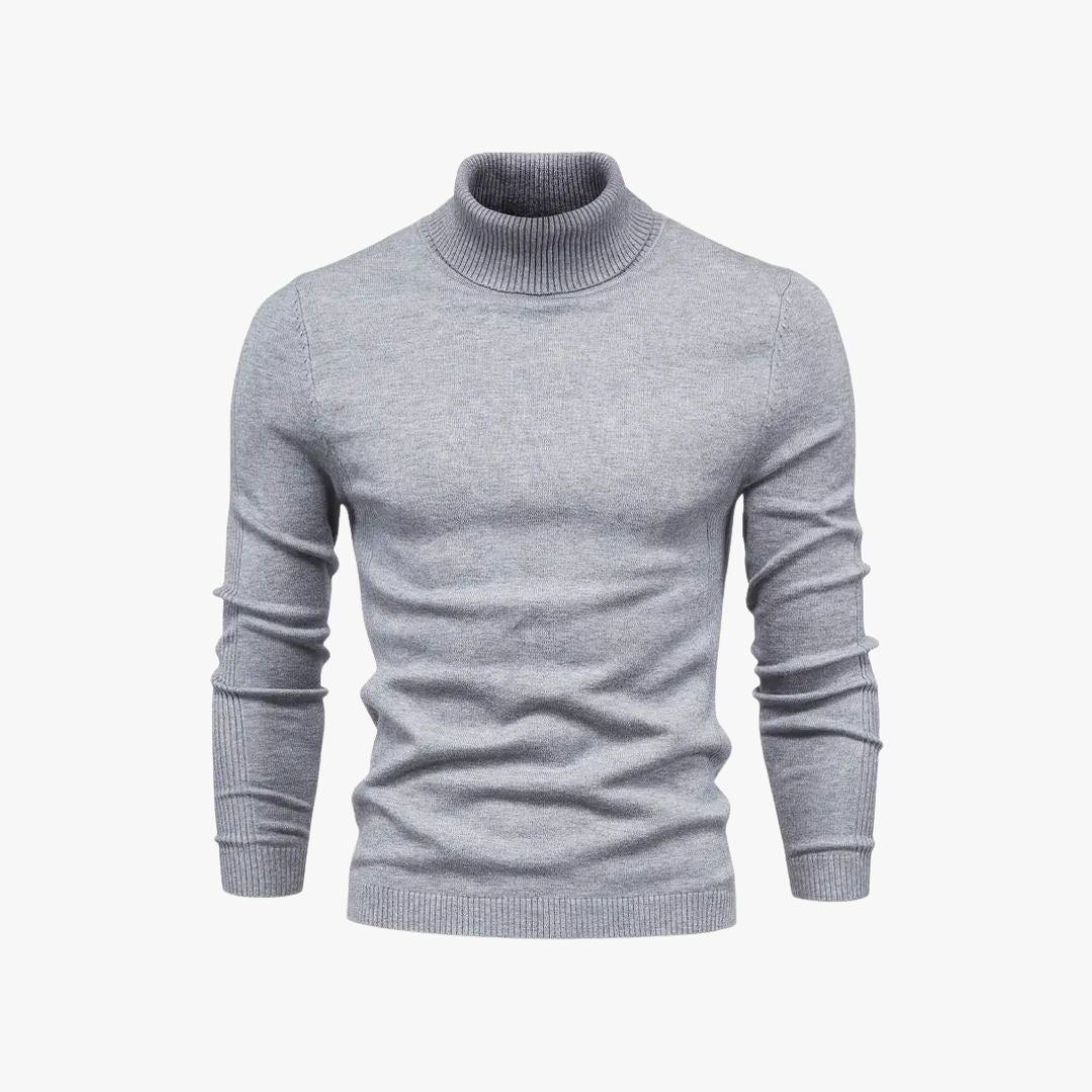 Miles & Luna Turtleneck Slim Fit Soft Knit Long Sleeve Sweater for Men