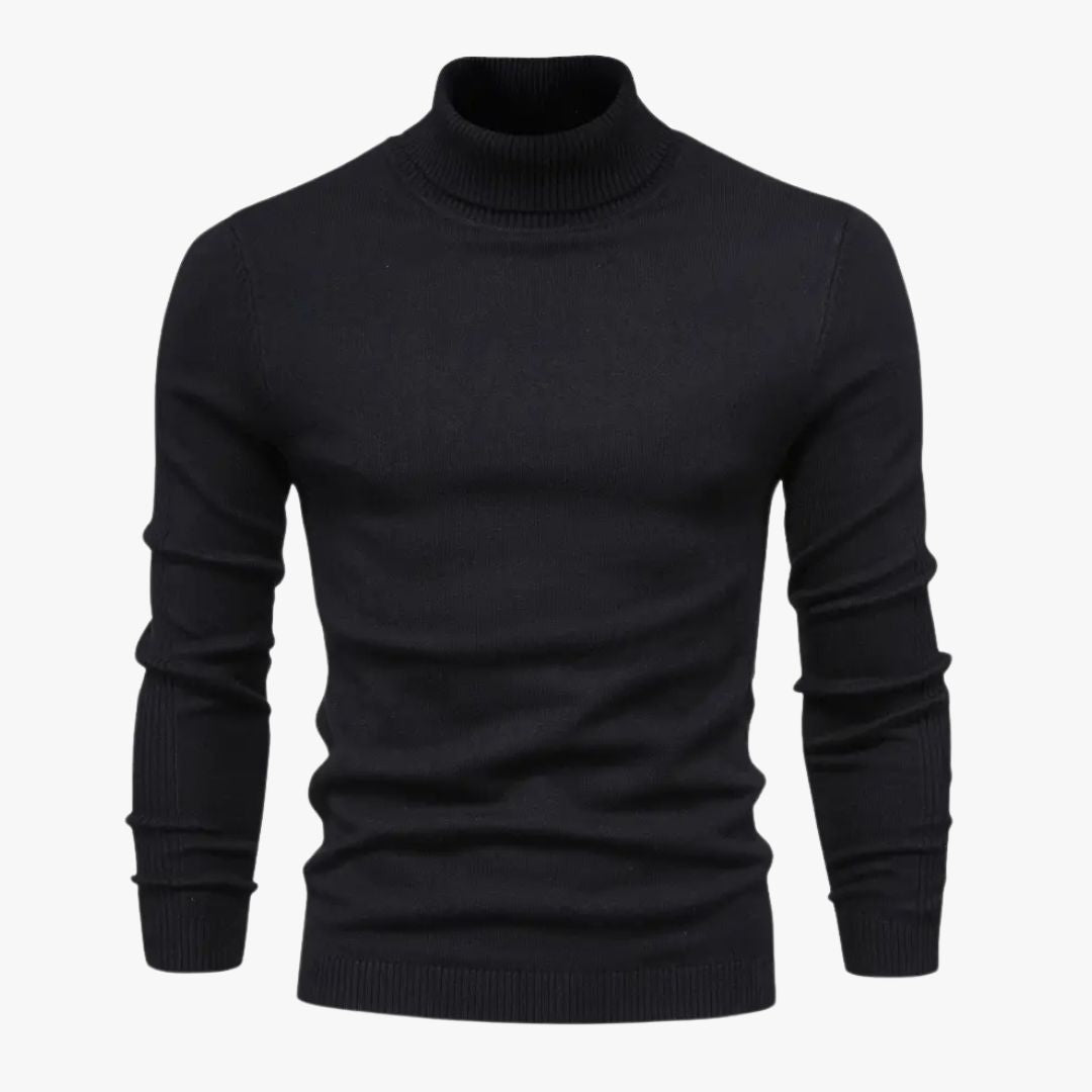 Miles & Luna Turtleneck Slim Fit Soft Knit Long Sleeve Sweater for Men