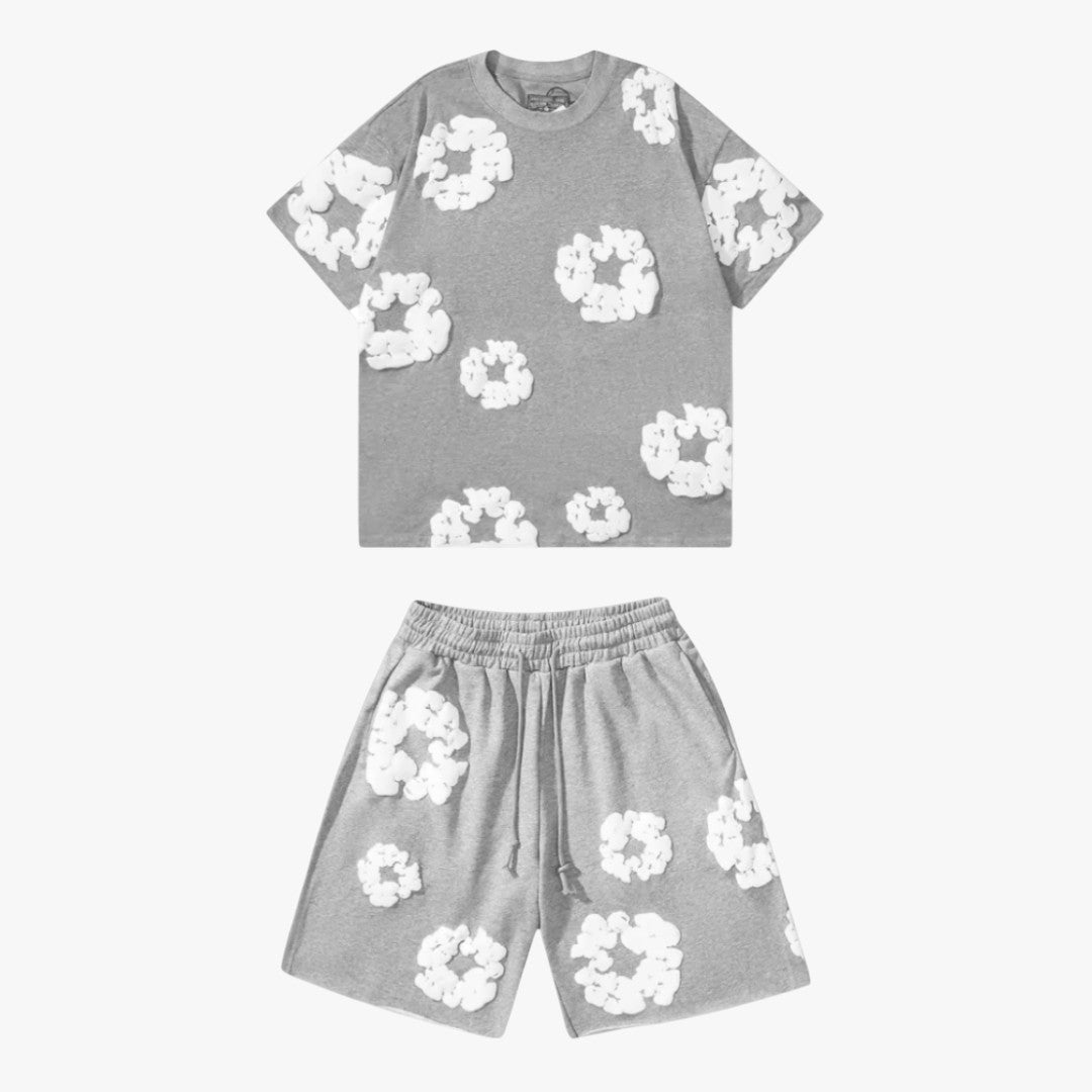 Miles & Luna Unisex Cotton Wreath T-Shirt & Shorts Set Effortless Style & Comfort Regular price