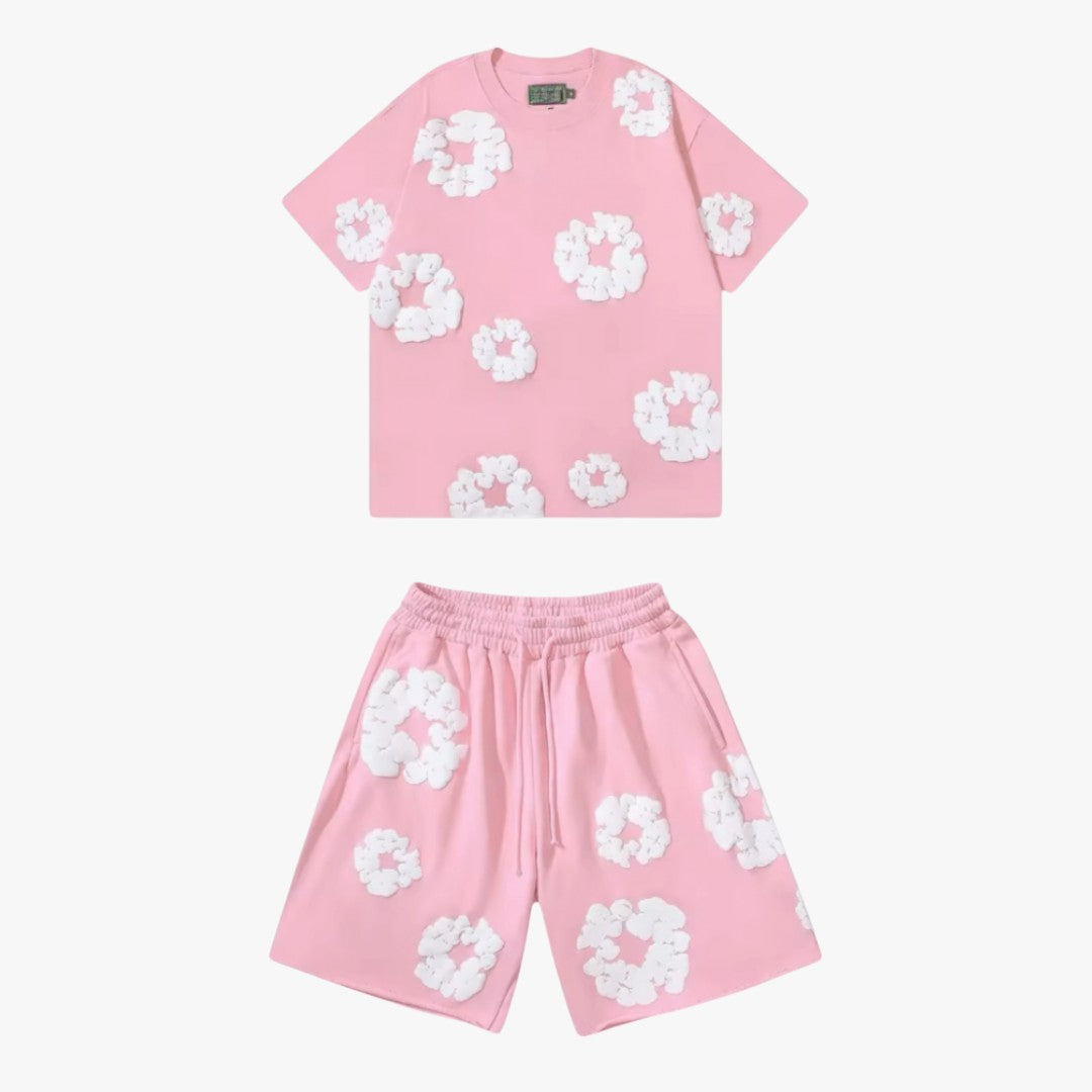Miles & Luna Unisex Cotton Wreath T-Shirt & Shorts Set Effortless Style & Comfort Regular price