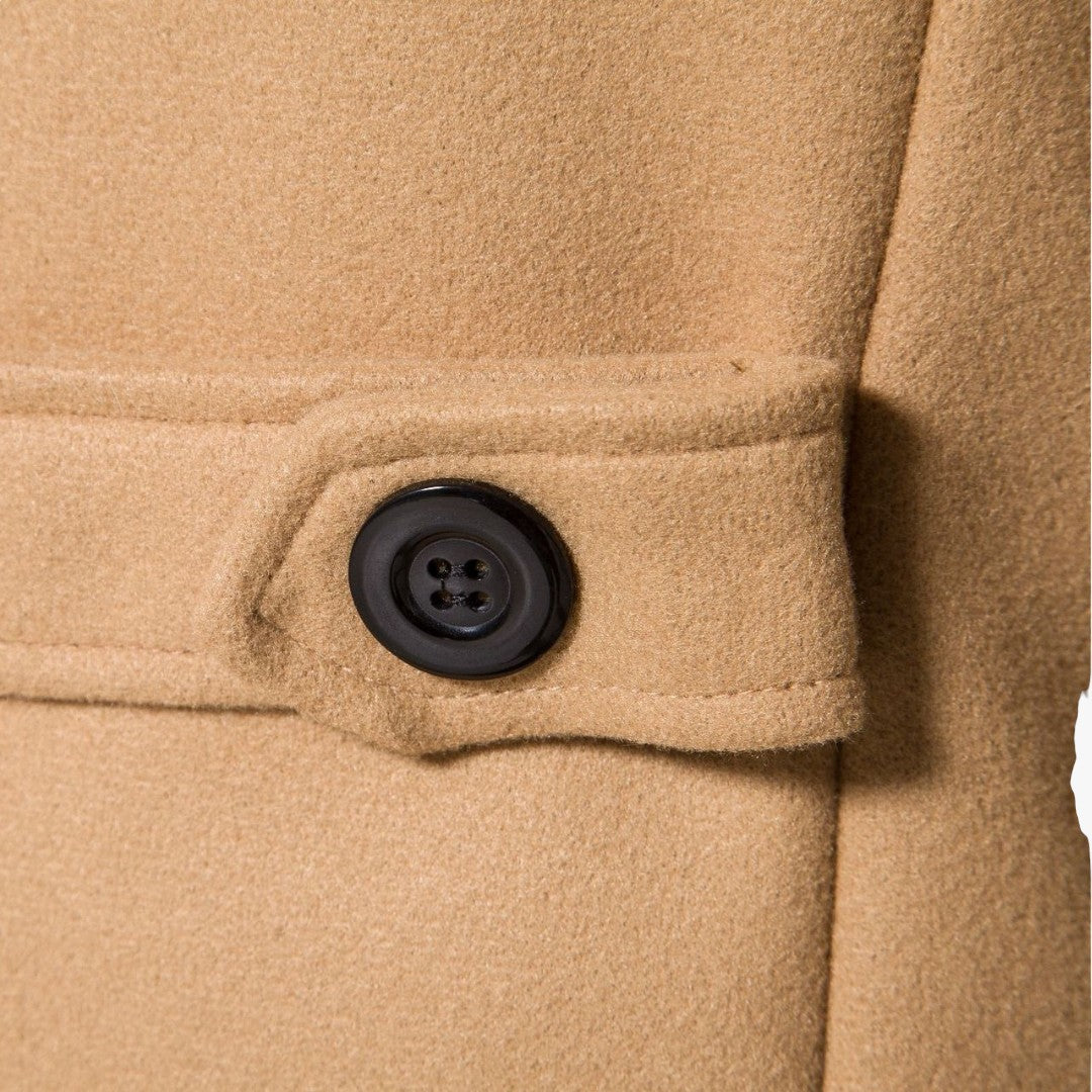 Miles & Luna Wool Blend Double Breasted Overcoat for Men