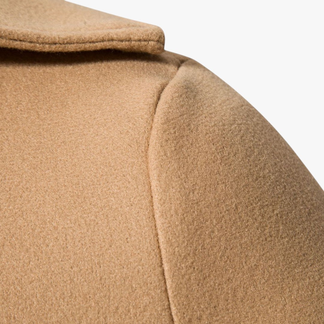 Miles & Luna Wool Blend Double Breasted Overcoat for Men
